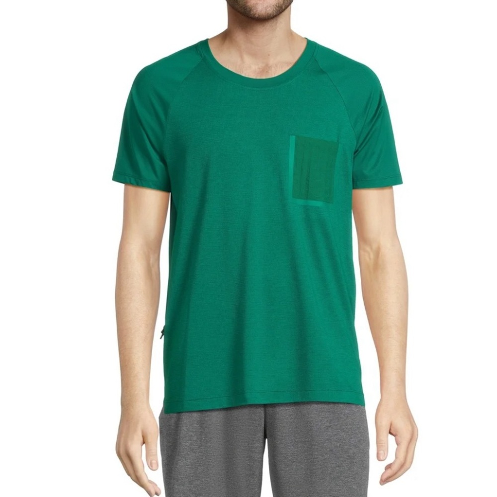 Size 2X Athletic Works Men’s Jacquard Pocket Tee With Short Sleeves